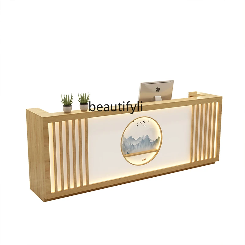 Chinese style checkout page Beauty barber Nail art clothing Foot bath B & B Health center Bar reception Front desk