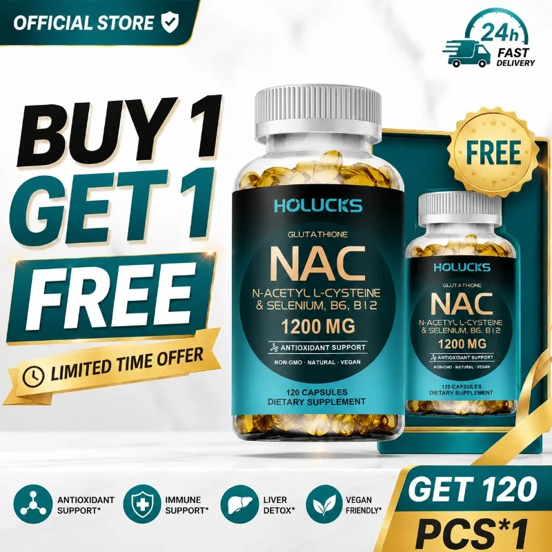 NAC Supplement, with 1200mg N-Acetyl L-Cysteine & Glutathione, Support Antioxidant Defense, Liver Health, Skin Clarity
