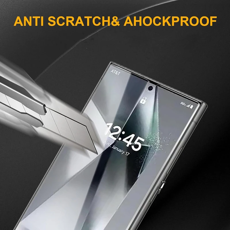 Tempered Glass For Samsung Galaxy S24 Ultra S24+ Screen Protector Transparent Glass For Samsung S24 Plus Fingerprint Unlock