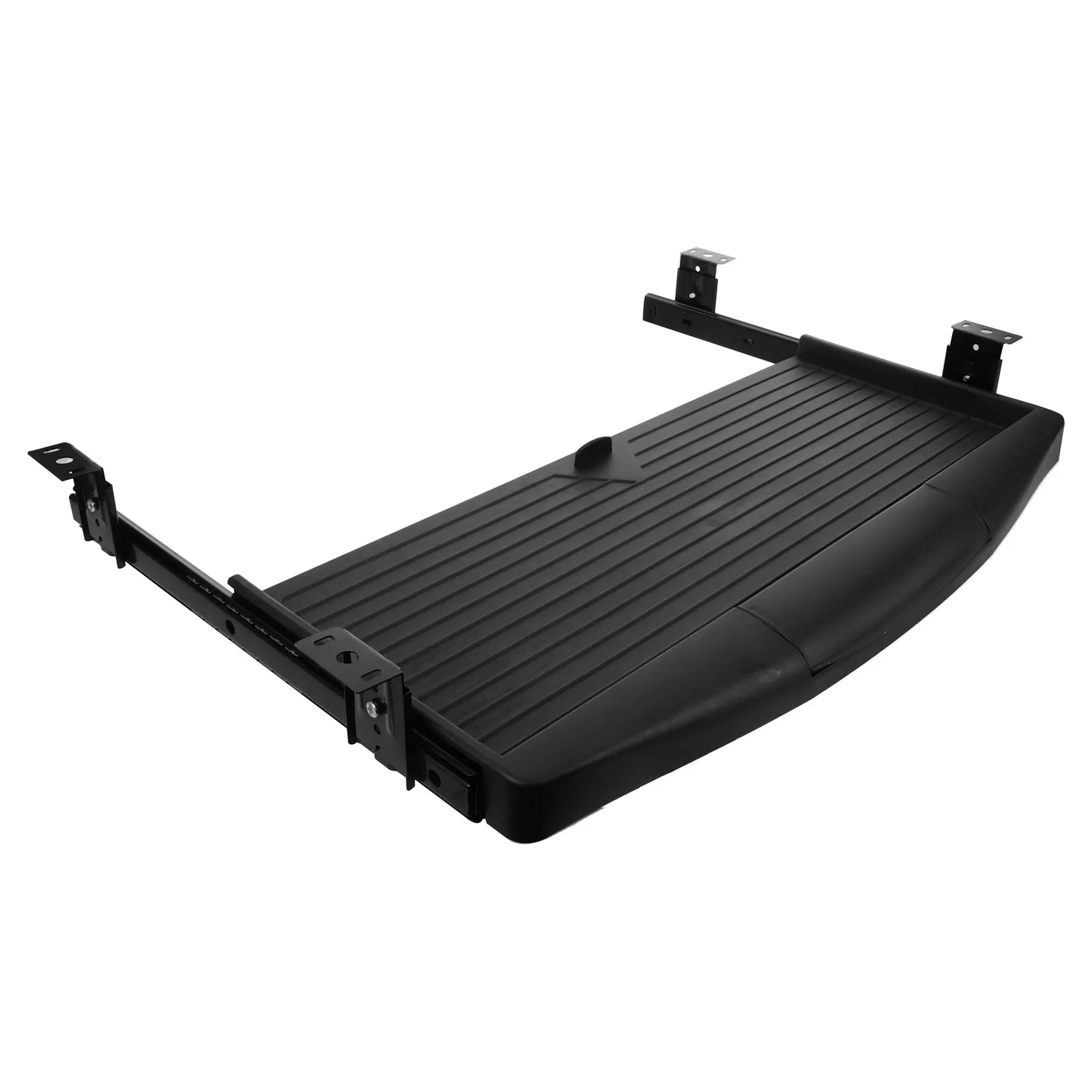 Trays Adjustable Bracket Desk Organizer Keyboard under Drawer Type Storage Black Slide-out Platform Typing Computer Office
