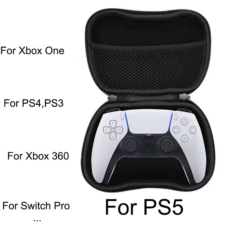 Gamepad Storage Bag for PS5 PS4 Switch Pro Controller Portable Case EVA Waterproof Handbag for Sony PlayStation 5 Accessories