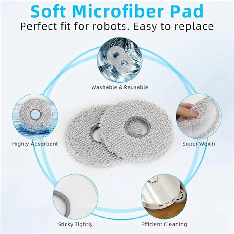 WORTHOWN-Per Roborock Qrevo Curv / P20 Pro Per Roborock Qrevo Curv / P20 Pro Spazzola principale Spazzola laterale Filtro Mop Sacchetto per la polvere in tessuto