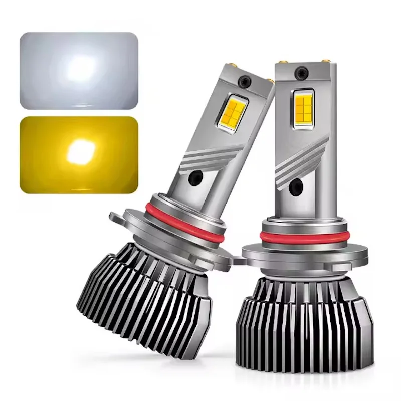 

Dual Color Switchable LED Headlight, 110W 3000K Yellow/6500K White, 12V/24V Universal Fit for All-Weather Use on Cars Trucks SUV