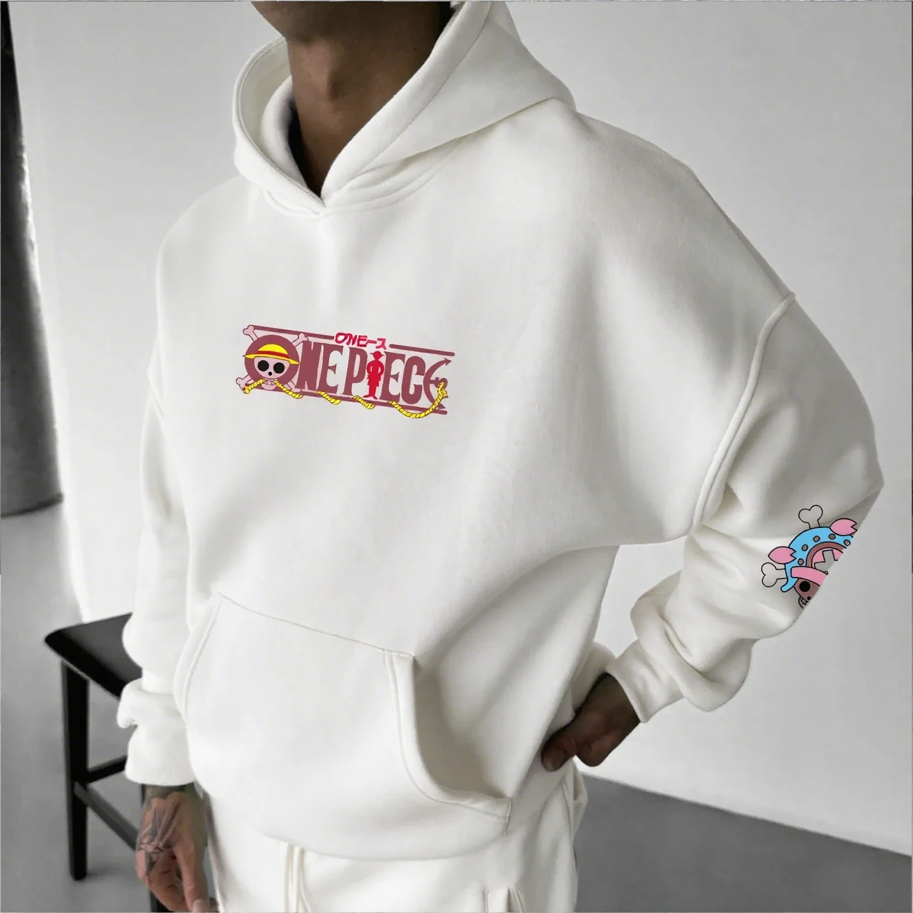 Unisex Oversized One Piece Chopper Anime Hoodie Men Women Sweatshirt Casual Streetwear Spring Autumn Pullover Hooded Jacket​​