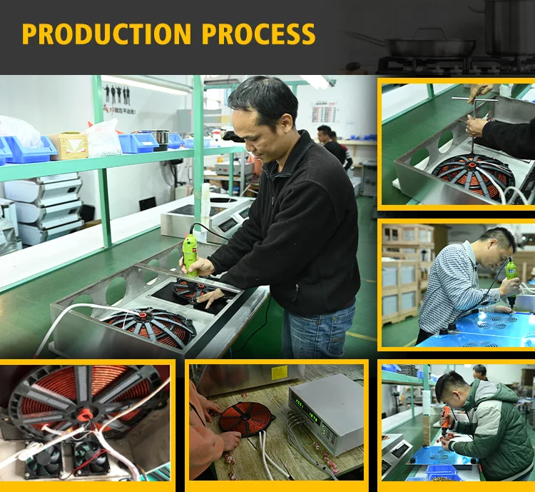 Fritadeira elétrica de indução de grande capacidade 35L Controle de toque com válvula de drenagem de óleo Queimador único para frango frito Crispier