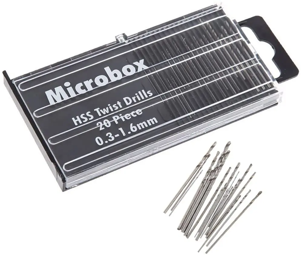 20Pcs 0.3-1.6มม.Mini Micro สว่านชุดบิต Twist เจาะ DIY ชุดโรตารี่เครื่องมือ