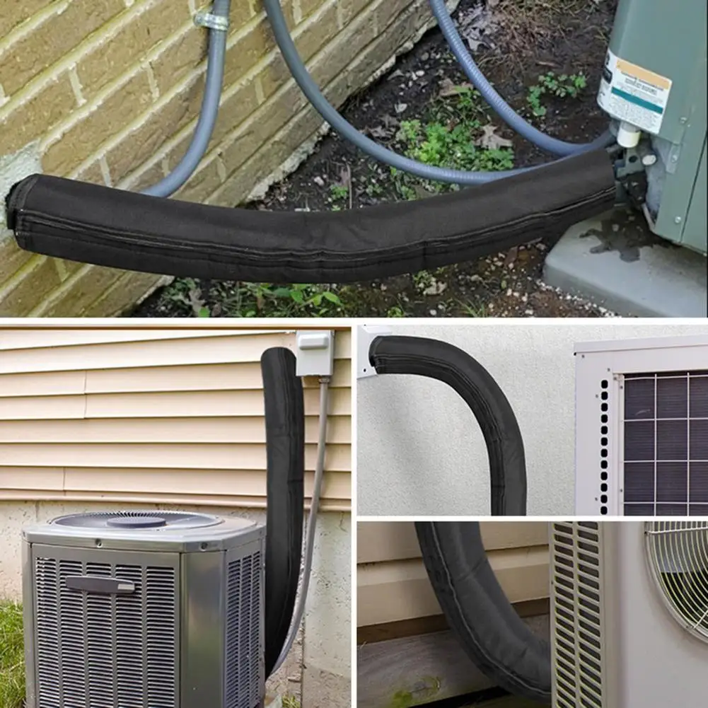 Outdoor Pipe Protection Kit Air Conditioner Pipe Insulation Sleeve Uv-resistant Waterproof Hvac Cover Easy to Install 3-layer