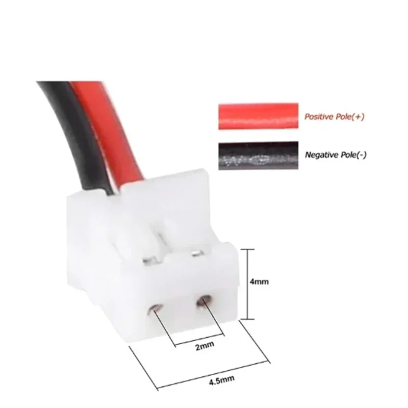 103450 3.7V 2000mAh Polymer Lithium Rechargeable Battery JST PH 2.0mm 2Pin Plug for Camera GPS Navigator MP5 Bluetooth Headset
