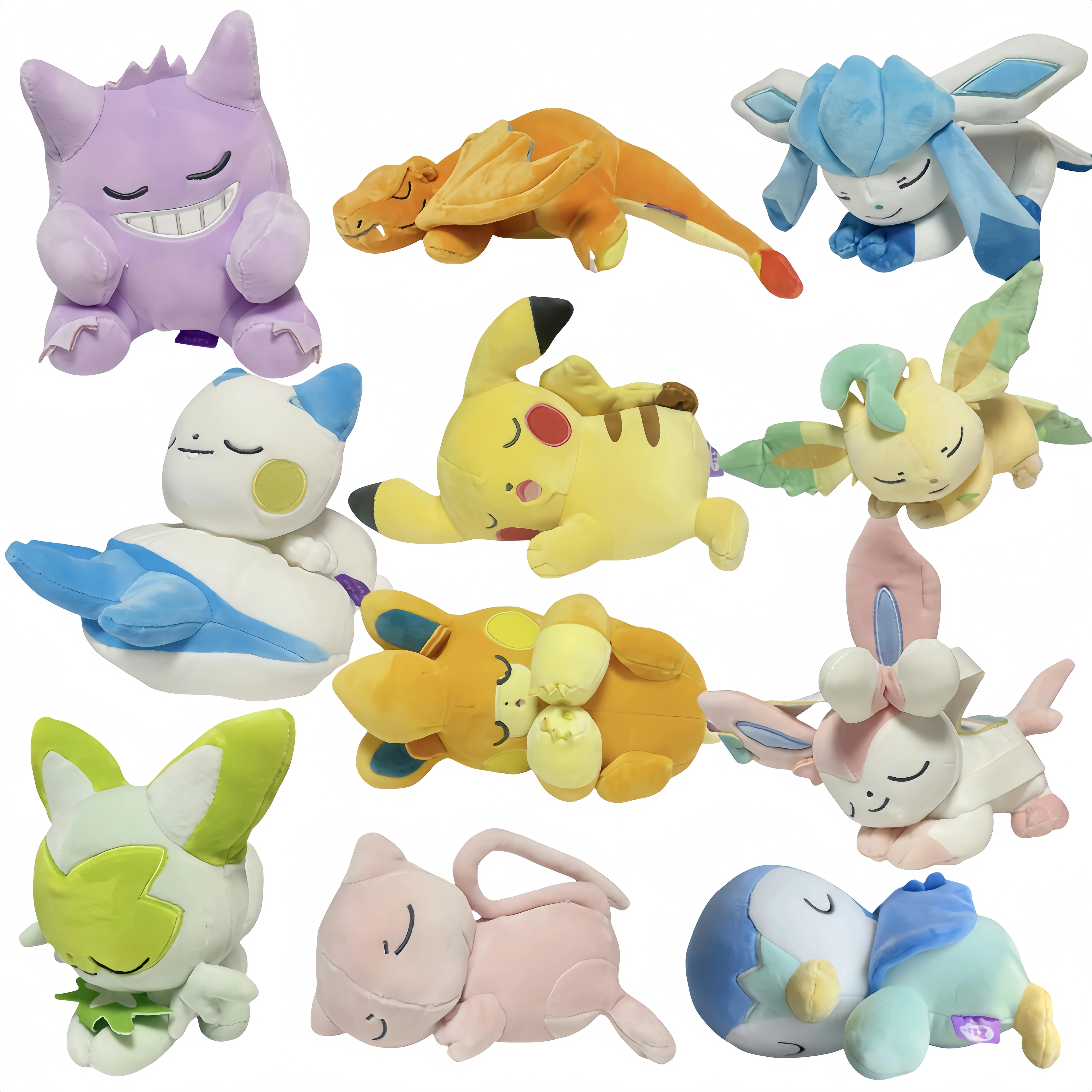 크리스마스 선물 Pawmi 플러시 피카추 Pichu Glaceon Leafeon Sylveon 플러시 장난감 포켓몬 슬리핑 Gengar Sprigatito Charizard 장난감 아이 선물