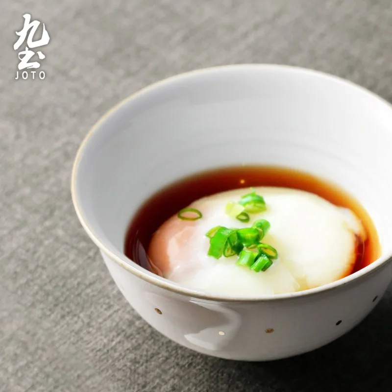 

JOTO High-legged, non-ironing, easy to clean Japanese Handmade Ceramic Rice Bowl CJR0449
