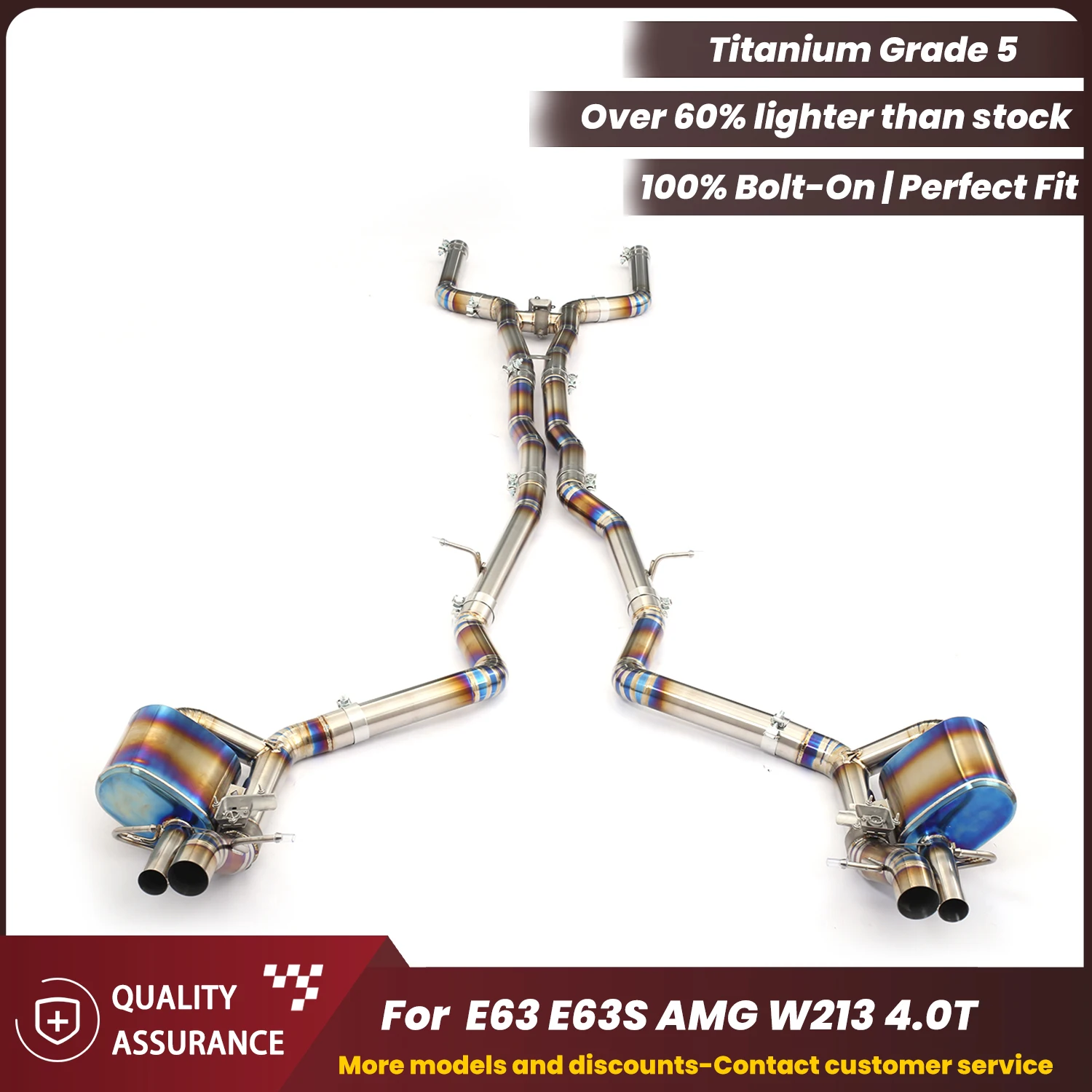 

ECCF Titanium Catback Exhaust For Mercedes E63 E63S AMG W213 4.0T Aggressive Sport Sound Driving Experience Upgrade