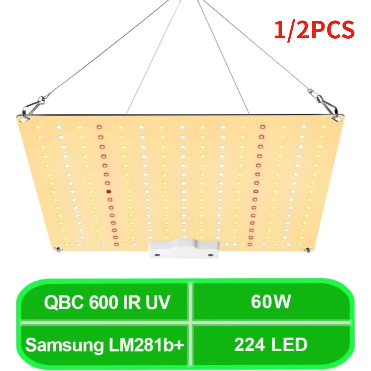 1/2PCS Samsung Quantum Grow Lights 600W LED Growth Lamp Full Spectrum Phytolamp for Indoor Veg Flower Greenhouse Succulent Plant