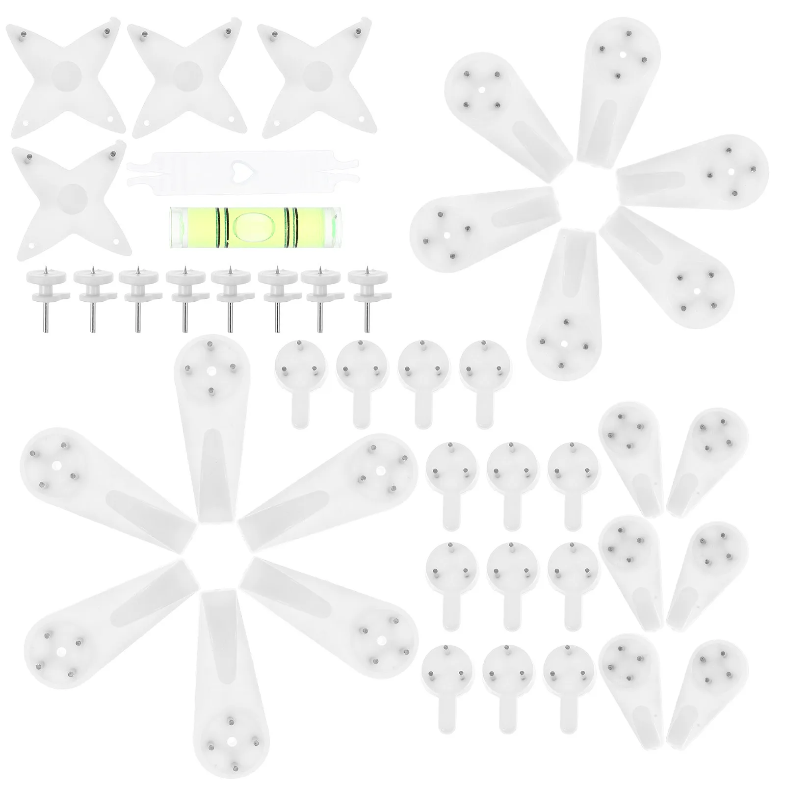 1 Set Non Trace Picture Hooks for Hard Concrete Walls Invisible Nail Screws Easy Installation for Photo Frames Mirrors Wedding