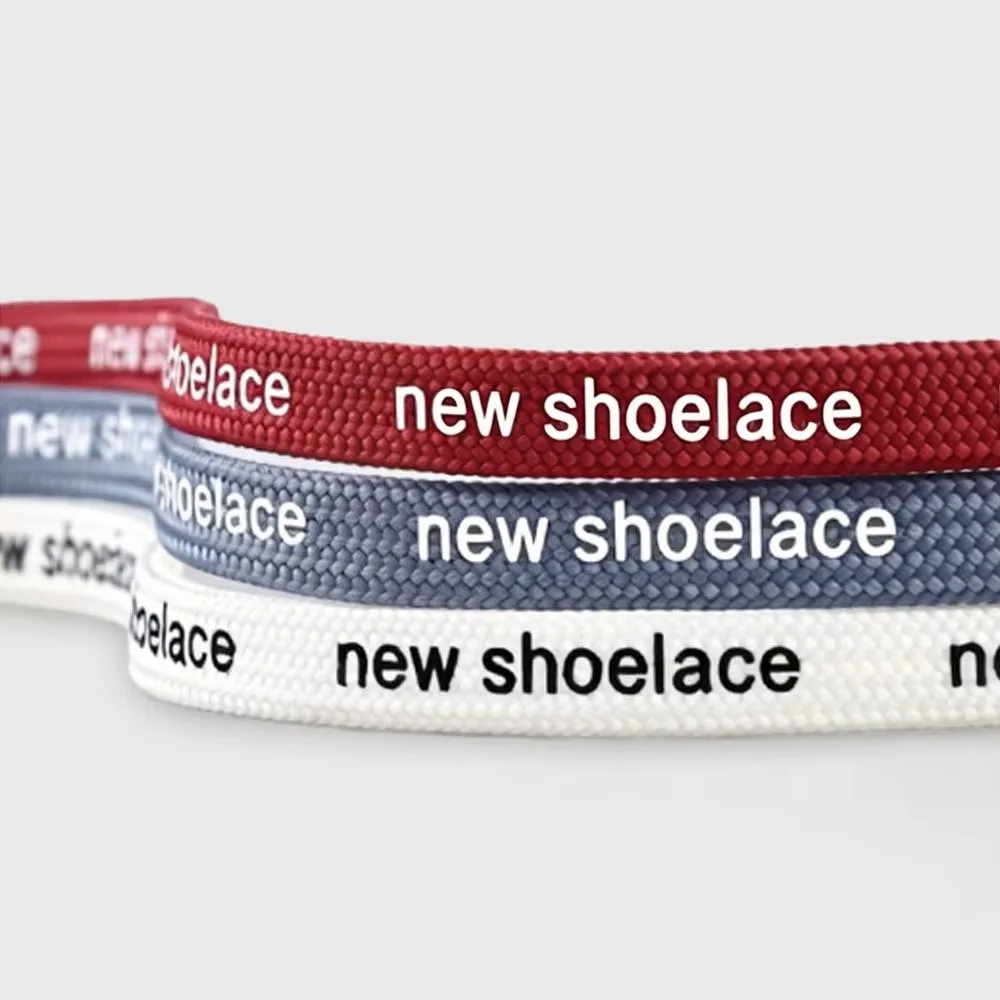 New 9mm Wide Printed Letter Shoelaces Casual Double-Side Canvas Shoelace Footwear Accessories Sneakers Ropes