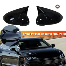 For Volkswagen VW Passat B8 2017-2019 Car Sticker Rearview Side Mirror Cover Wing Cap Exterior Door Rear View Case Trim Carbon