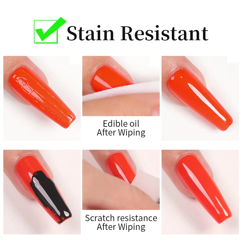 Top Coat in gel resistente alle macchie da 15 ml per lo smalto Rinforza il gel UV a lunga durata Soak Off Gel Primer per unghie ad alta luce