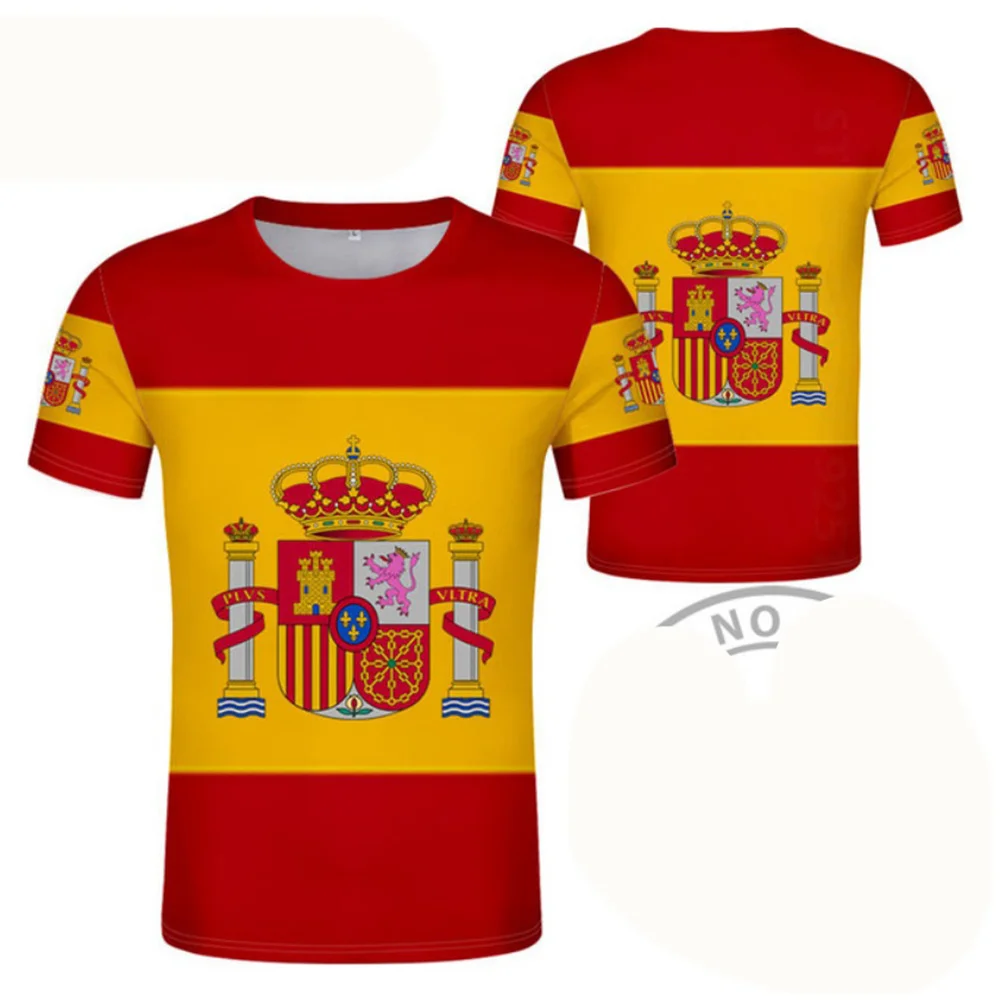 Spain Football Jersey 3D Proud of Spanish Emblem Graphic T Shirt for Men Clothing Espana Soccer Club T-shirt Man Gym Sports Tops view 4