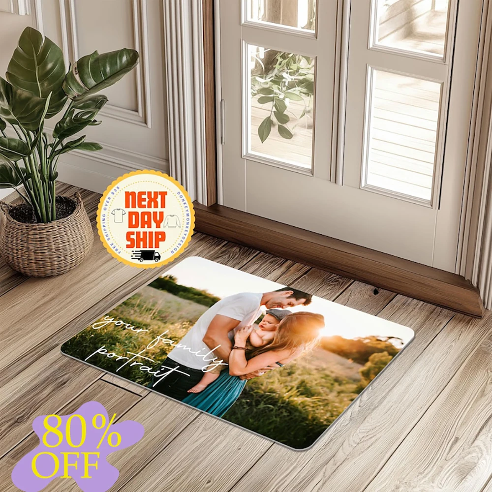 

Customized Photo Door Mat Personalized Photo Door Mat Personalized Home Doormat Stylish Non Slip Welcome Mat for Porch Bathroom