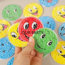 12Pcs Cartoon Smile Face Beads Ball Maze Toys for Kids Birthday Party Favors Baby Shower Halloween Party Gift Pinata Fillers