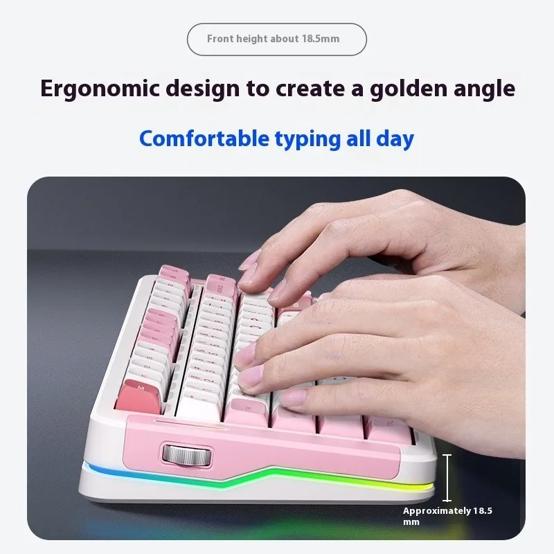 MCHOSE X75 V2 Mechanical Keyboard 75% RGB Hot-Swappable Thocky