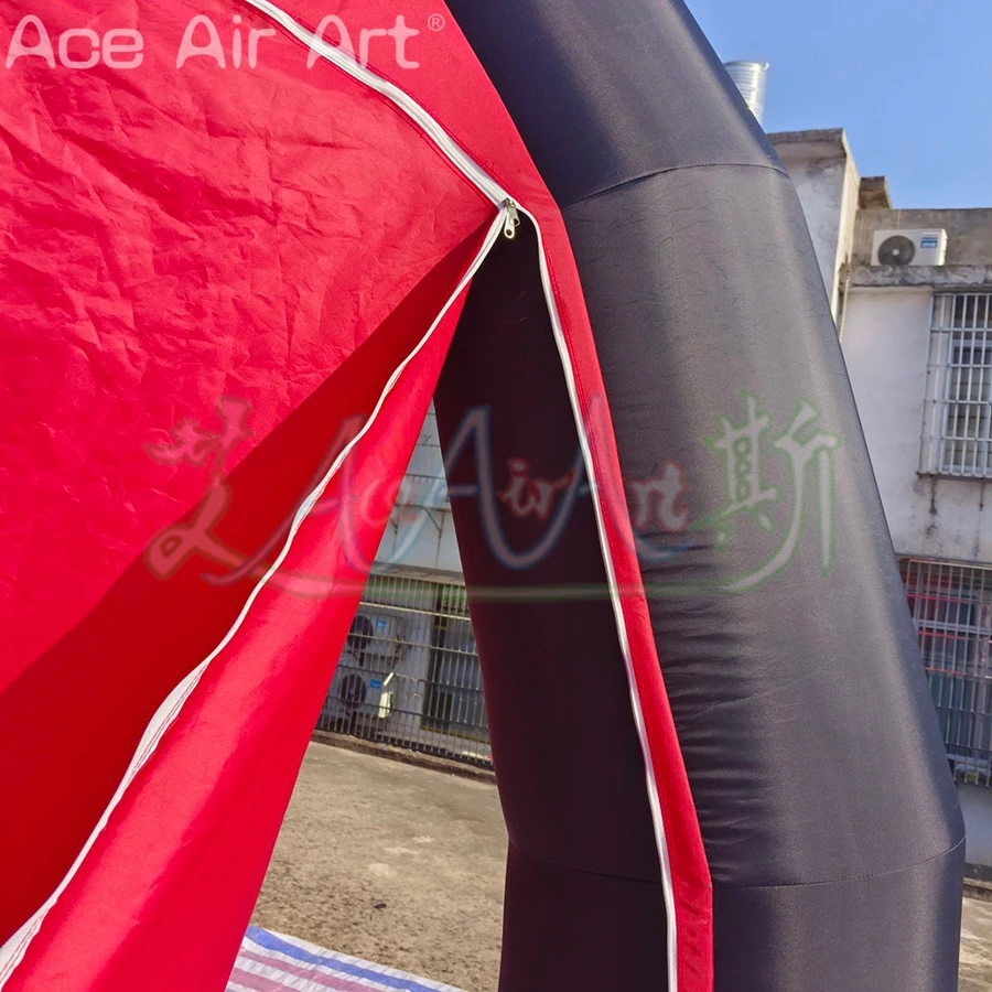 特注製作 屋外用サンシェードパビリオン インフレータブルスパイダーテント (取り外し可能な壁3面付き) 屋外イベントおよび車庫用