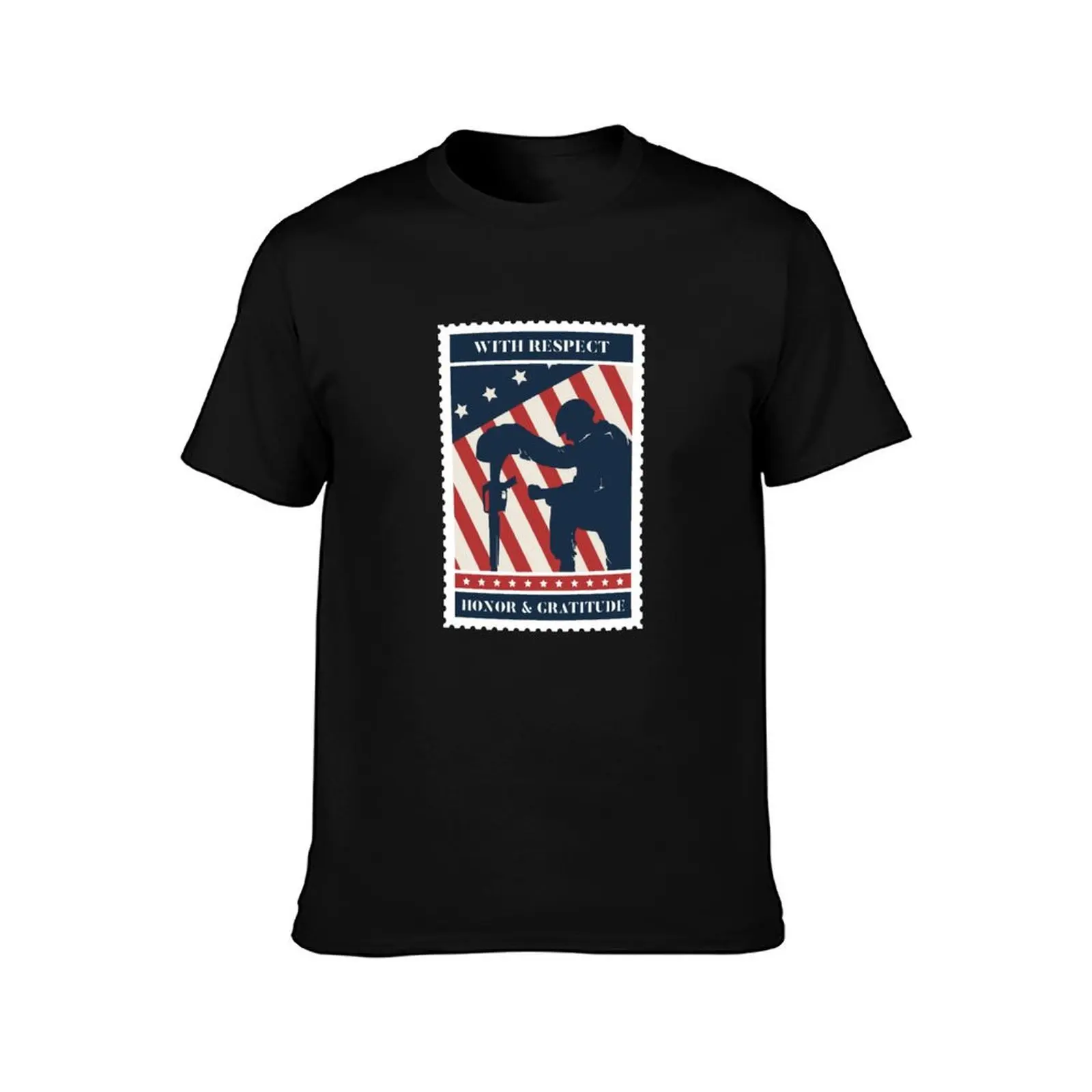 Veterans Day - With Respect, Honor and Gratitude Soldier T-Shirt High Quality Durable T-Shirt
