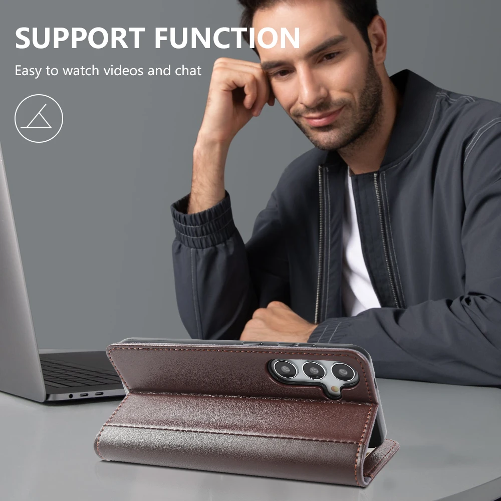 حافظة جلدية أصلية لهاتف سامسونج A50 A70 A71 A51 A41 A72 A52 A32 A22 A12 A53 A13 A33 A54 A35 A55 A16 A07 A17 A03S غطاء المحفظة #6