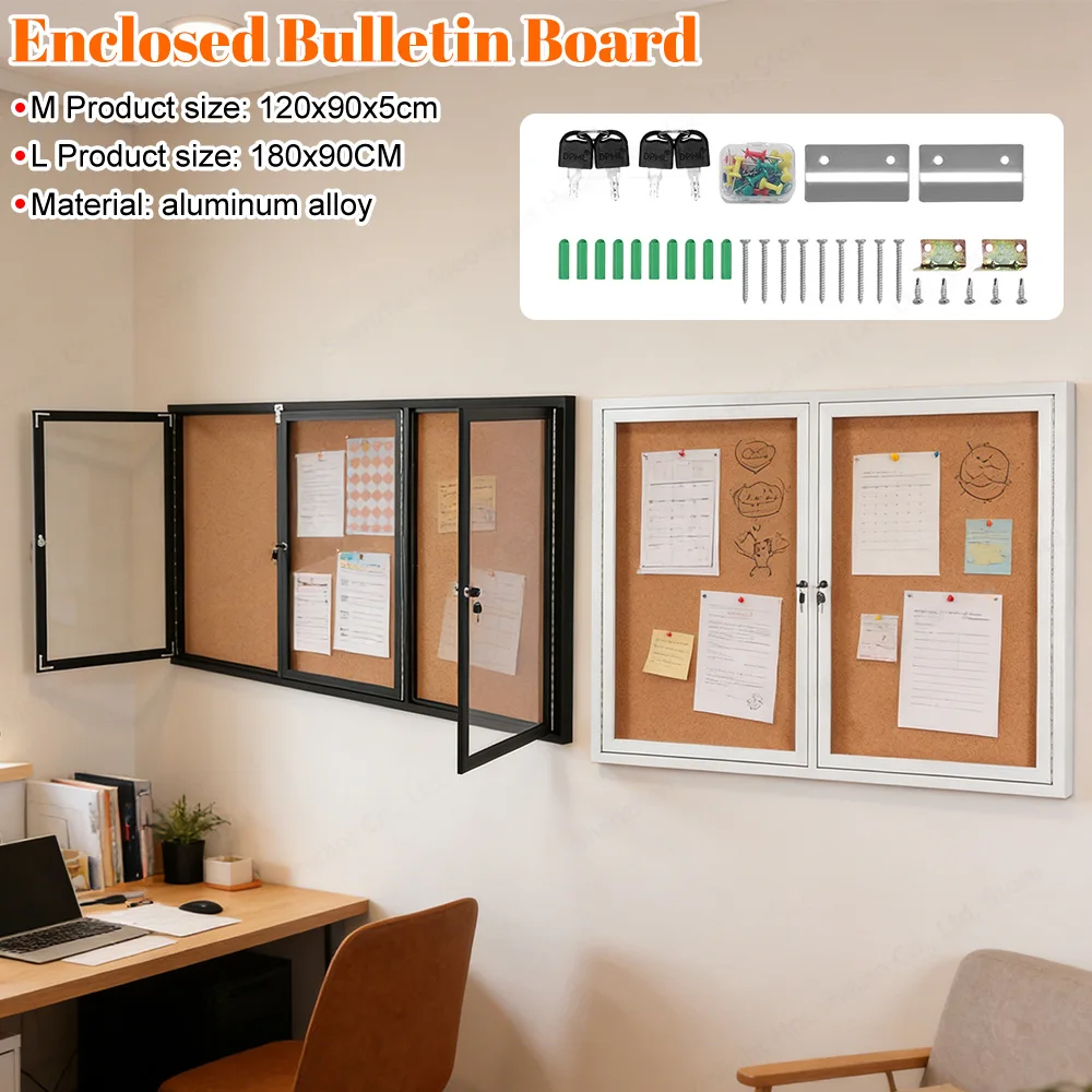 

Запираемая настенная доска объявлений с дверцей, всепогодная, с алюминиевой рамой, для коммерческого использования, школ, офисов