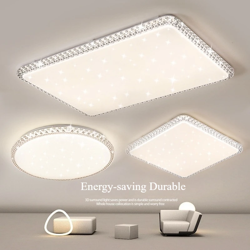 

Modern diamond simple design LED ceiling light White/warm light Bedroom living room home lighting decorative gloss appliances