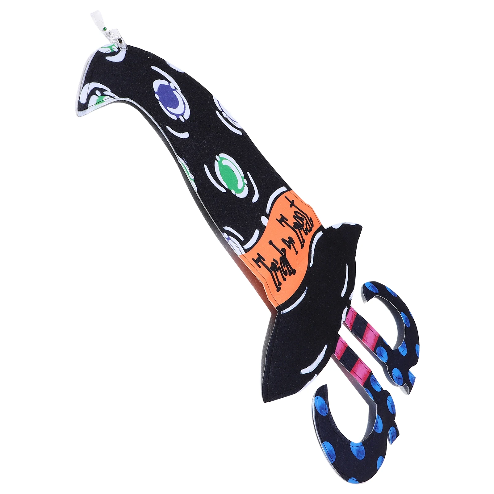 

Witch Hat Pendant Non-woven Fabric Garden Flag Decor Halloween Yard Decor Double-sided Flag Outdoor Party Banner