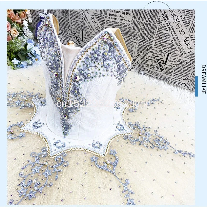 Customized Ballet Tutu Skirt Customized Classical Costume Silver Fairy Pakita Variation