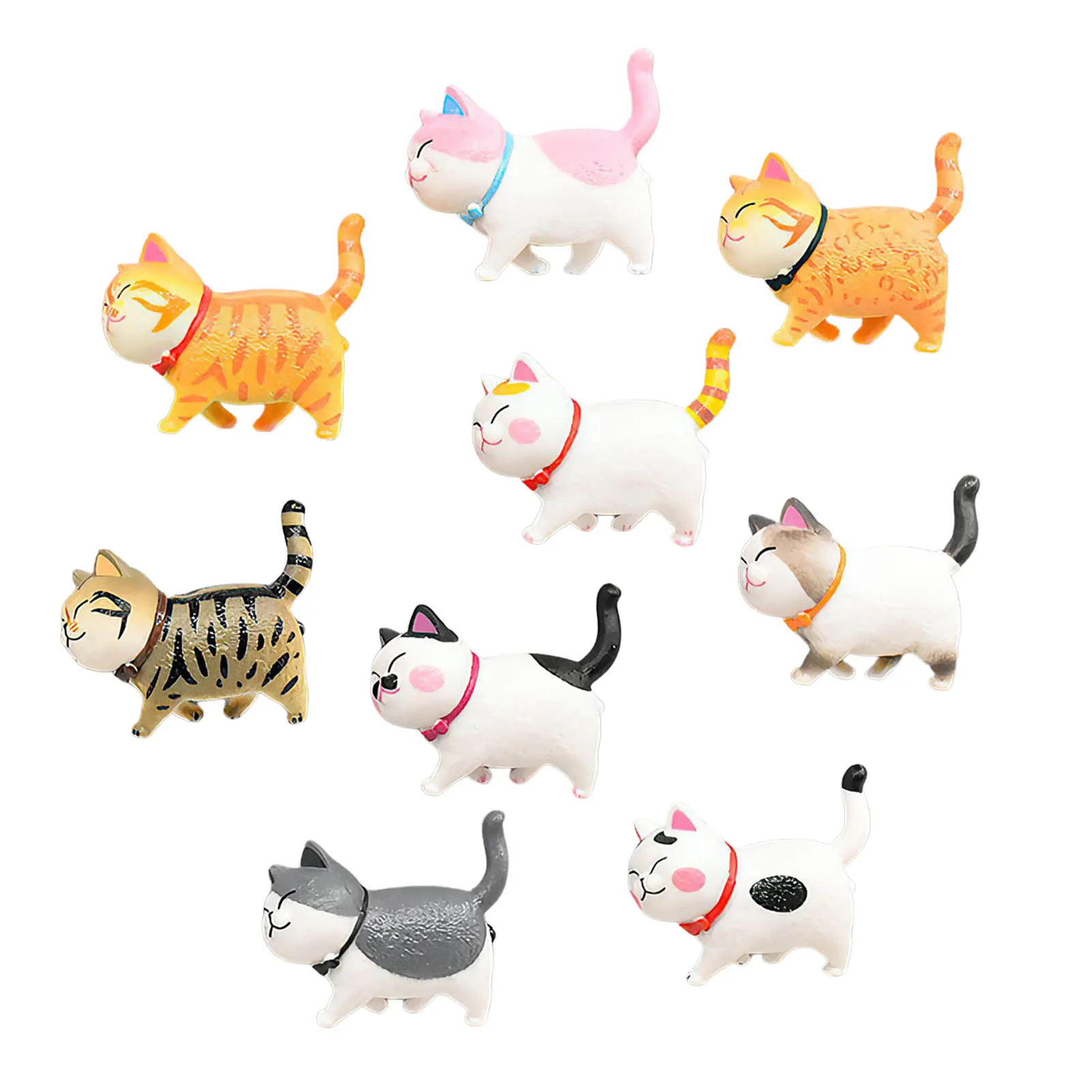 

Cat Magnetic Refrigerator Stickers 9-PCS 3D Cute Multi-functional Drop-proof Fridge Magnet Birthday Holiday Gift For Cats Lovers