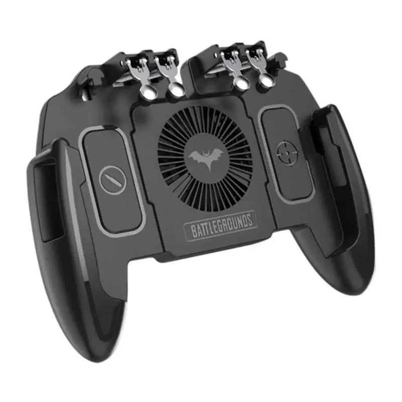 Six Finger For PUBG Game Controller Gamepad Trigger Shooting Free Fire Cooling Fan Gamepad Joystick For 4.6-6.5 Inches Phone