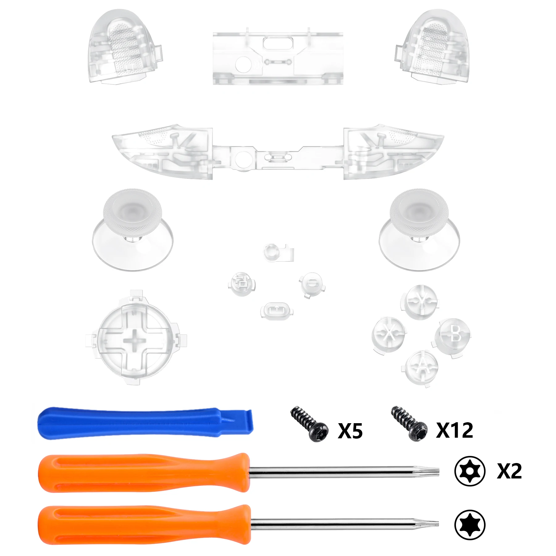 eXtremeRate Replacement Buttons for Xbox Series X|S(Xbox Core Wireless Controller ) (Controller Not Included) - Sakura Pink