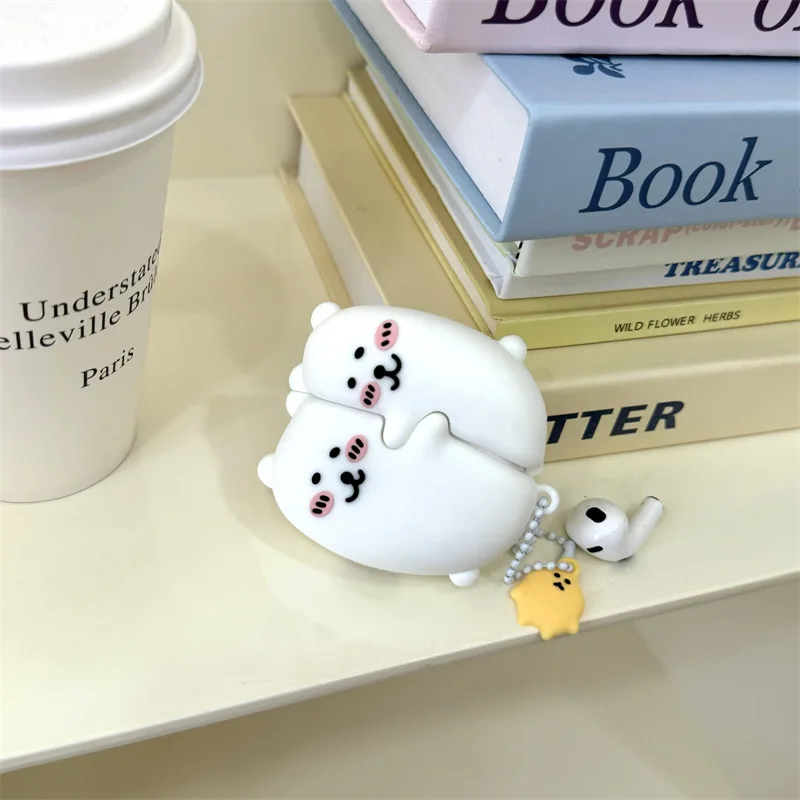 AirPods 용 곰 케이스 포용 4 Airpod 1 2 3 Pro Pro2 Bluetooth 이어 버드 충전 박스 보호용 이어폰 케이스 커버