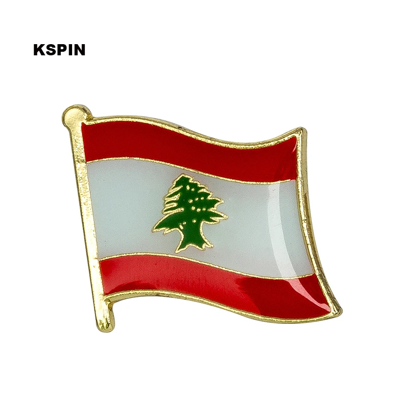 Lebanon National Flag Metal Pin Badge Decorative Brooch Pins for Clothes KS-0102