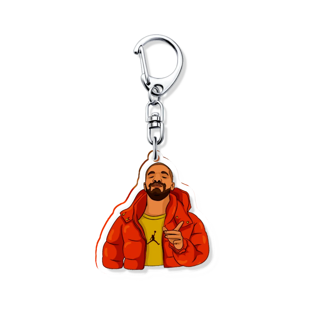 Beliebter Rapper Drake Meme Abschlussfeier Kanye Bär Schlüsselanhänger Lustiger Kreativer Anhänger Freundesgeschenk Fan-Taschenanhänger Niedlicher Schlüsselring