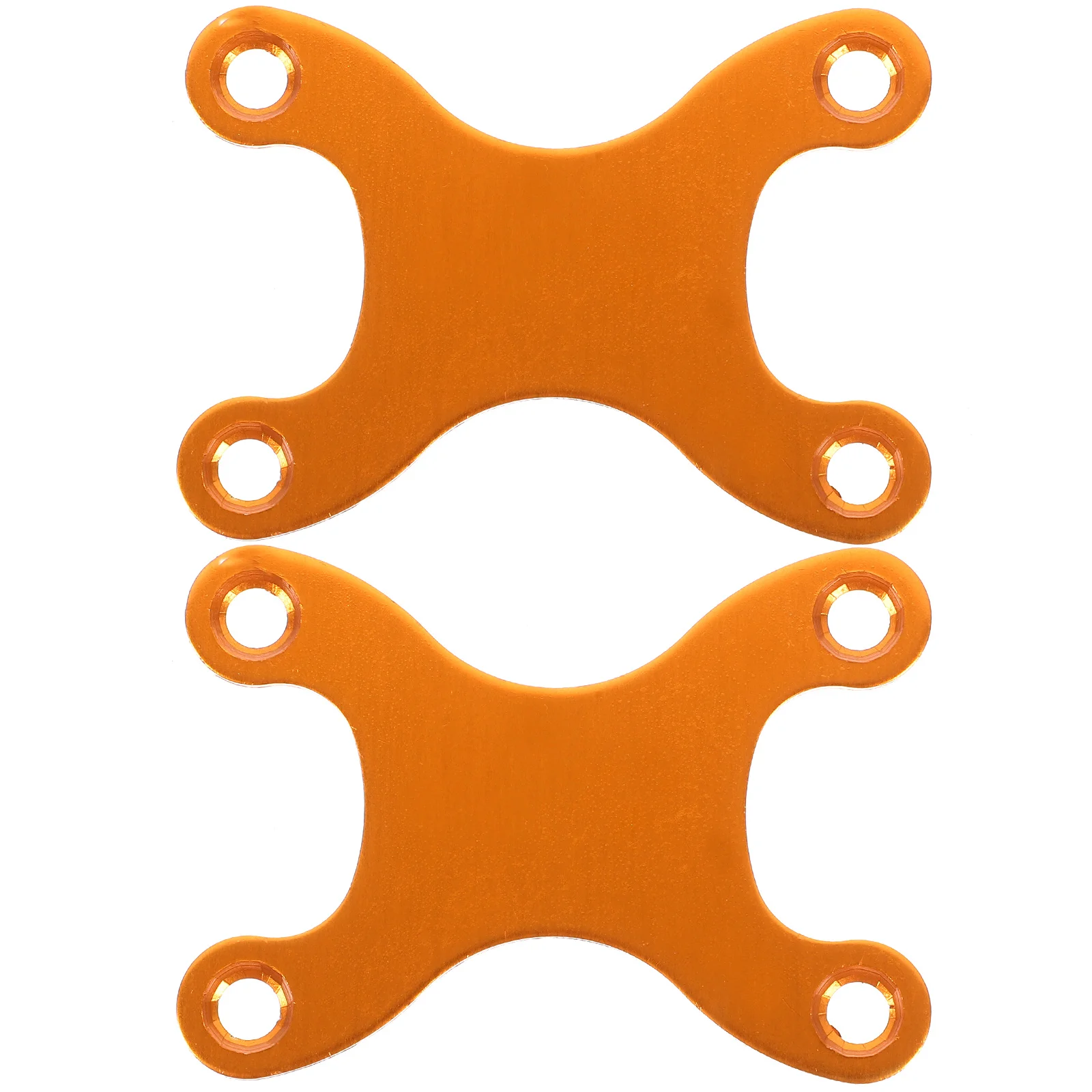 

2pcs Anti-sink Gasket Skateboard Bridge Support Aluminum Plate Red Round Corner Four Holes Hardware Accessories