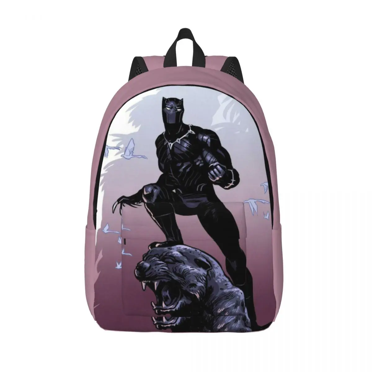 Custom Black Panther Comic Anime Canvas Backpacks for Women Men College School Student Bookbag Fits 15 Inch Laptop Bags