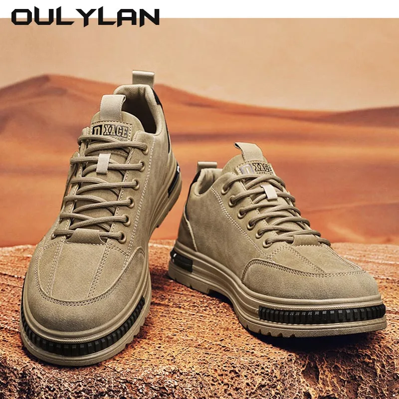 Oulylan NEW Fashion Wear-resistant Anti Slip Shoes Men\'s Work Shoes Trendy Versatile Casual Footwear for Men Classics Style Shoe