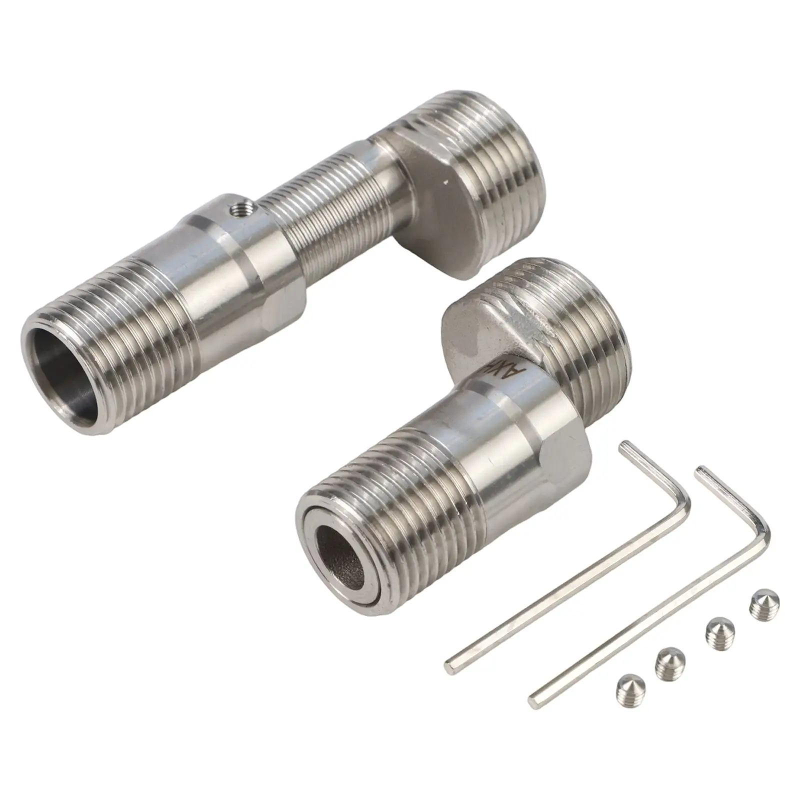 

2Pack Adjustable Shower Faucet Adapters with 360 Degree Rotation and Leak Proof Feature for Kitchen Bathroom and Laundry Use