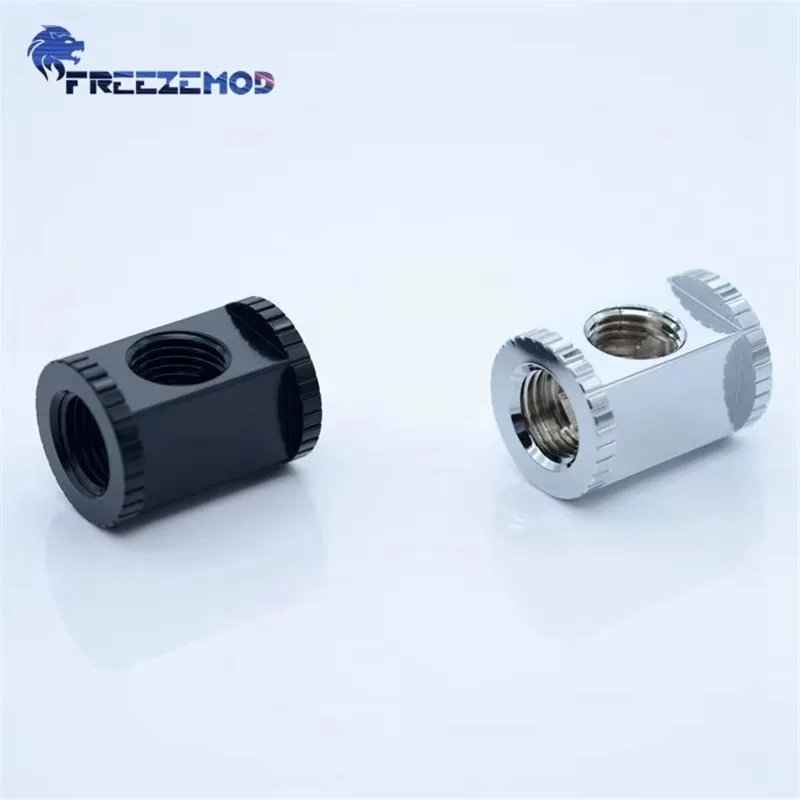 FREEZEMOD BDT-3T マルチチャンネル 3 ウェイ G1/4 インチ雌ねじ長方形アダプターコンピューター PC ウォータークーラーフィッティング。BDT-3T