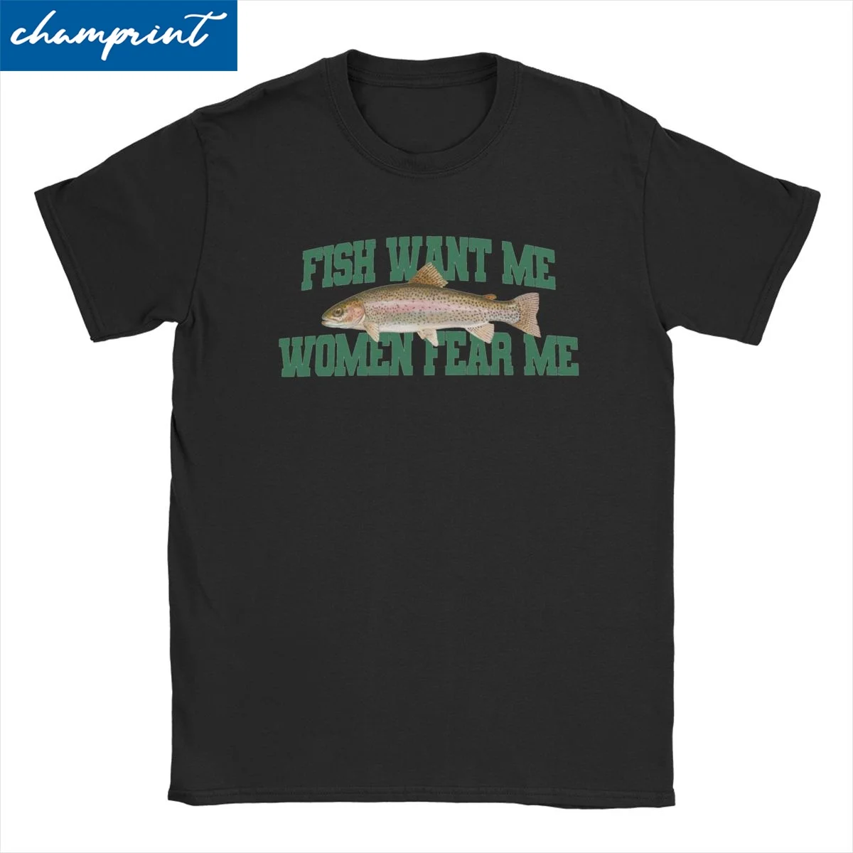 Cool Fish Want Me Women Fear Me Meme T-Shirt for Men Women Crewneck Cotton T Shirt Short Sleeve Tee Shirt Summer Tops