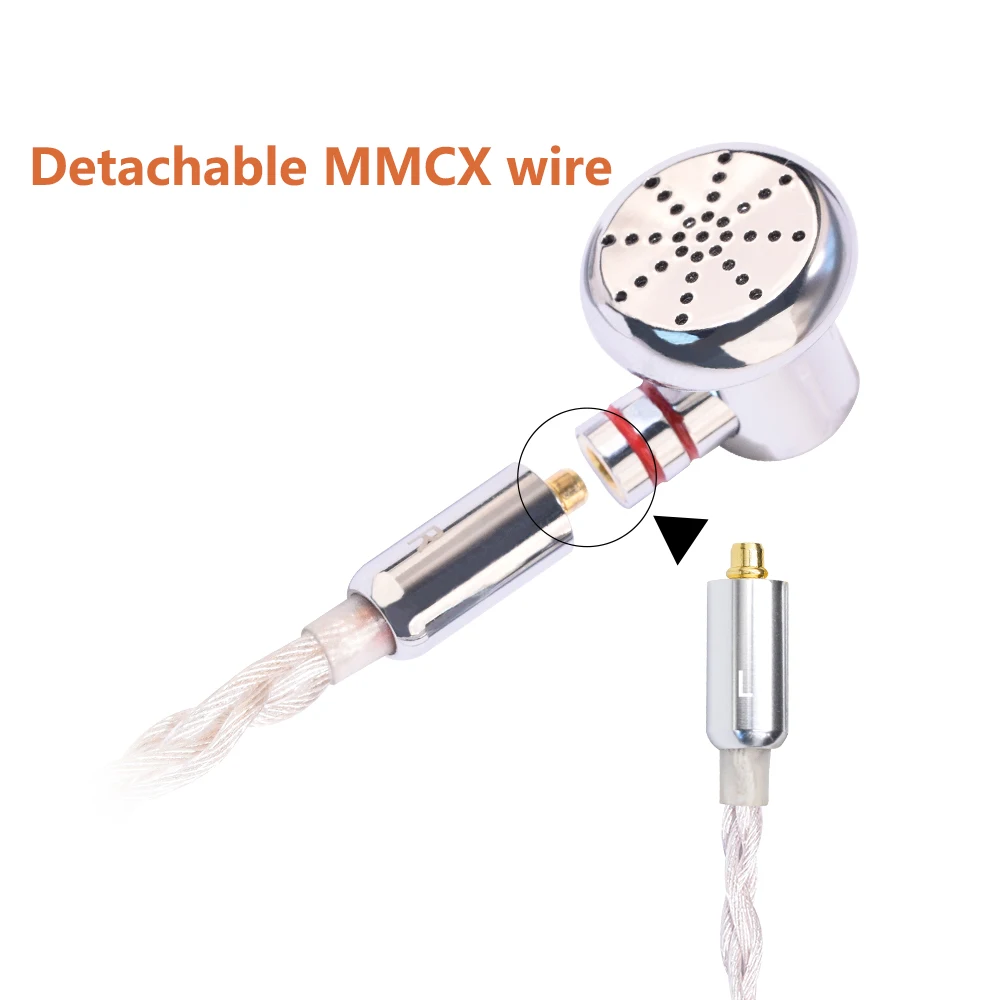 Earphone QIGOM S600Plus, Kabel MMCX Dapat Dilepas, Bidang Super Keras, 600Ω 101dB, Distorsi 1%, Headset HIFI, untuk Pop, Rock