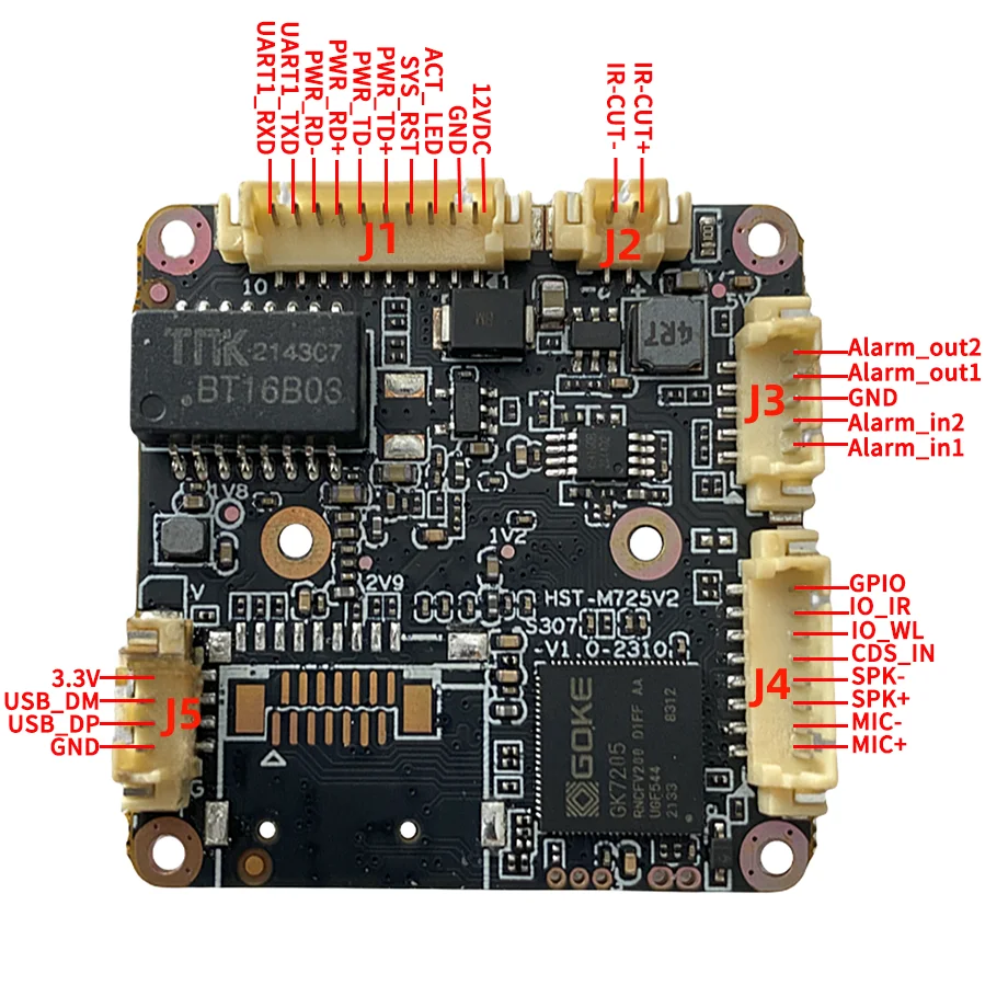 IM20A01 2.0MP Low-illumination HD 1/2.8” 2MP Sony IMX307 STARVIS CMOS IPC Camera Module Support OPENIPC Development