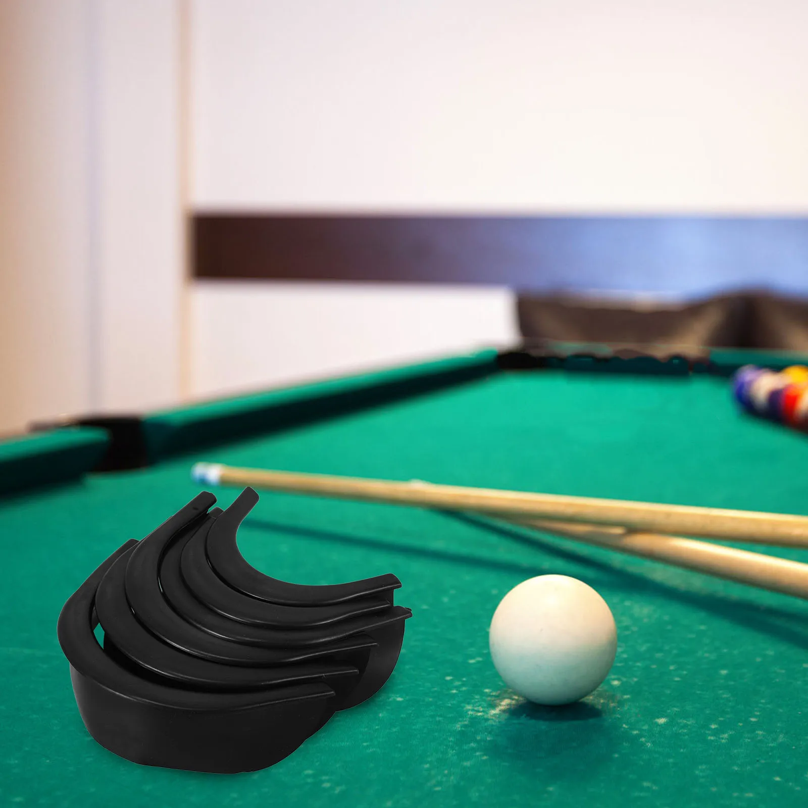 

6pcs Hole Black For Pool Durable Rubber 2Inch Small Pocket Sleeves Fit Standard Billiard Balls Easy Install Replacement Pool