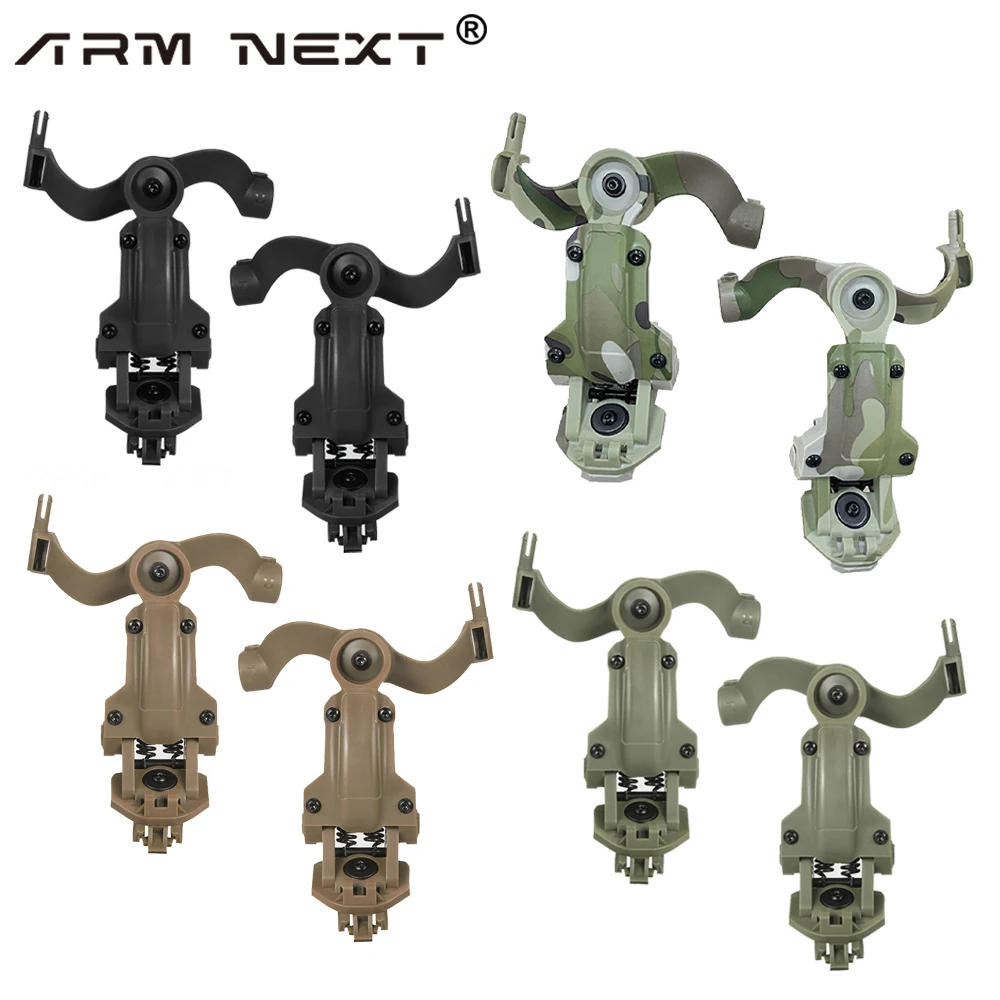 Imagem -03 - Tiro Fone de Ouvido Kit Suporte Multi-ângulo Rotação Capacete Ferroviário Adaptador Caber Ops Núcleo Arco e Equipe Wendy M-lok Ferroviário Fone de Ouvido Montagem