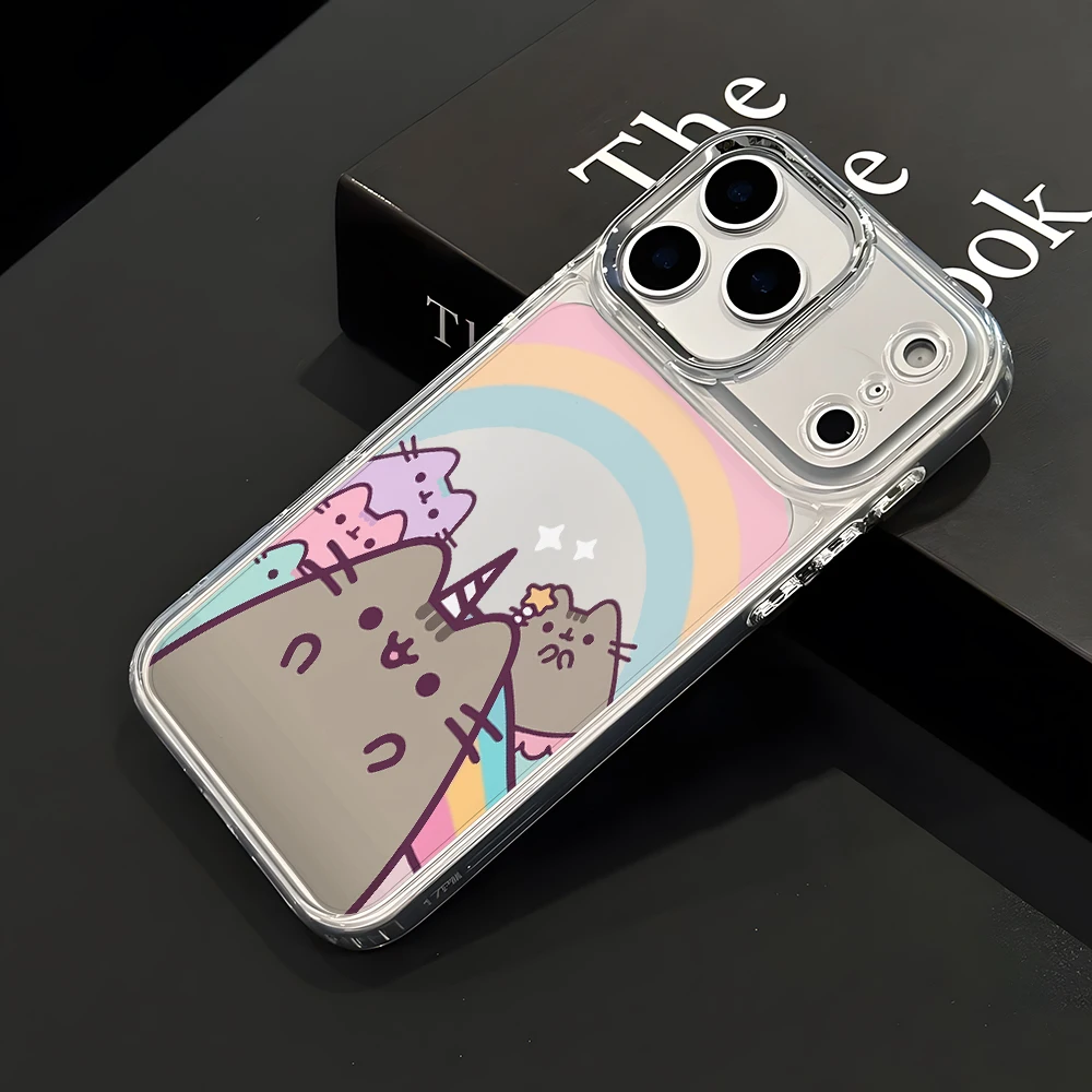 Niedliche Pusheen-Katzen-Handyhülle für iPhone 17 Air 16 16e 15 14 13 12 11 Pro Max X Xs XR 8 Plus Luxuriöse Transparente Abdeckung – Detail 3