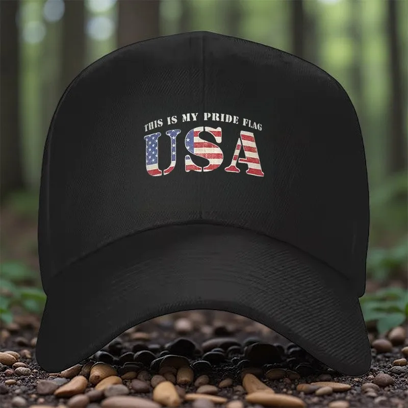 USA Pride Flag Baseball Cap Polyester Casual Outdoor Adjustable Unisex Hat