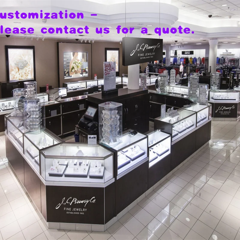 custom.Jewelry Display showcase Cabinet Glass Jewellery Shop Counter Equipment Decorations Design Retail Store Furniture